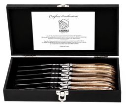 Laguiole Style de Vie Steakmesser Set Luxury Line Olivenholz 6-teilig